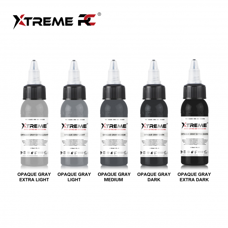 Xtreme Ink - Opaque Gray Set 5 x 30 ml
