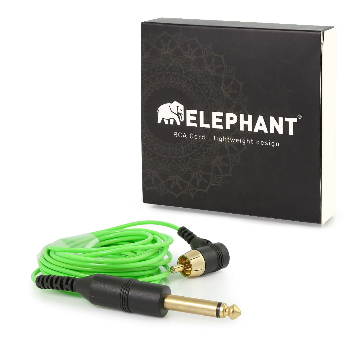 Elephant - Lightweight Cinch/RCA Kabel - gewinkelt Farbe: Grün