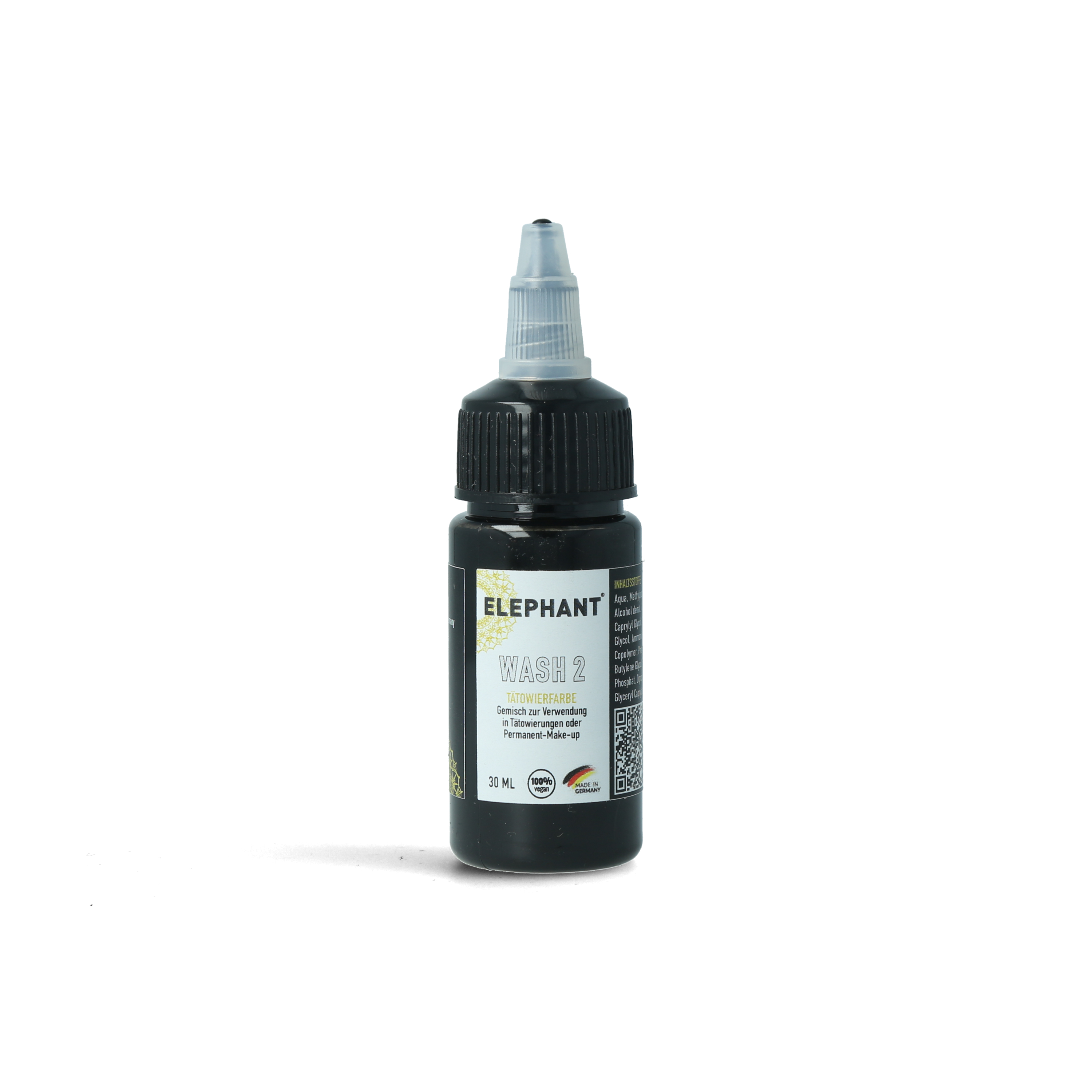 Elephant Tattoo Ink Wash 2 – Medium-hellgraue Tätowierfarbe (Ton 2 von 4) für fließende Verläufe und feine Schattierungen (30ml)
