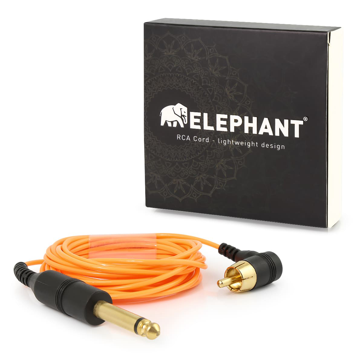 Elephant - Lightweight Cinch/RCA Kabel - gewinkelt Farbe: Orange