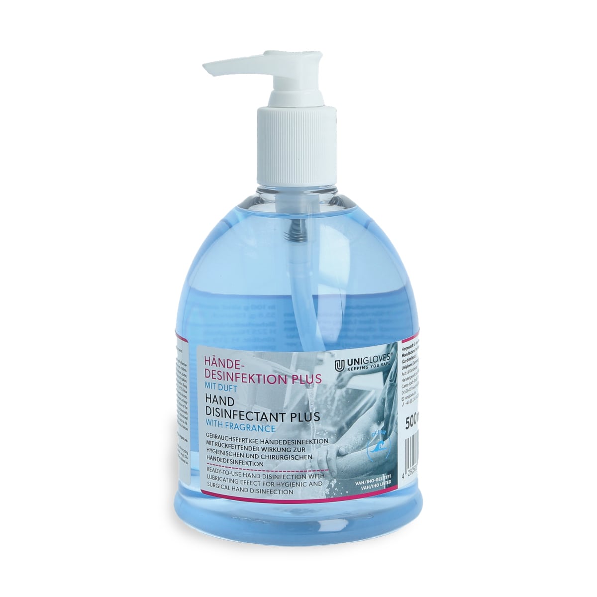 Unigloves - Händedesinfektion Plus mit Ocean Duft - 500 ml