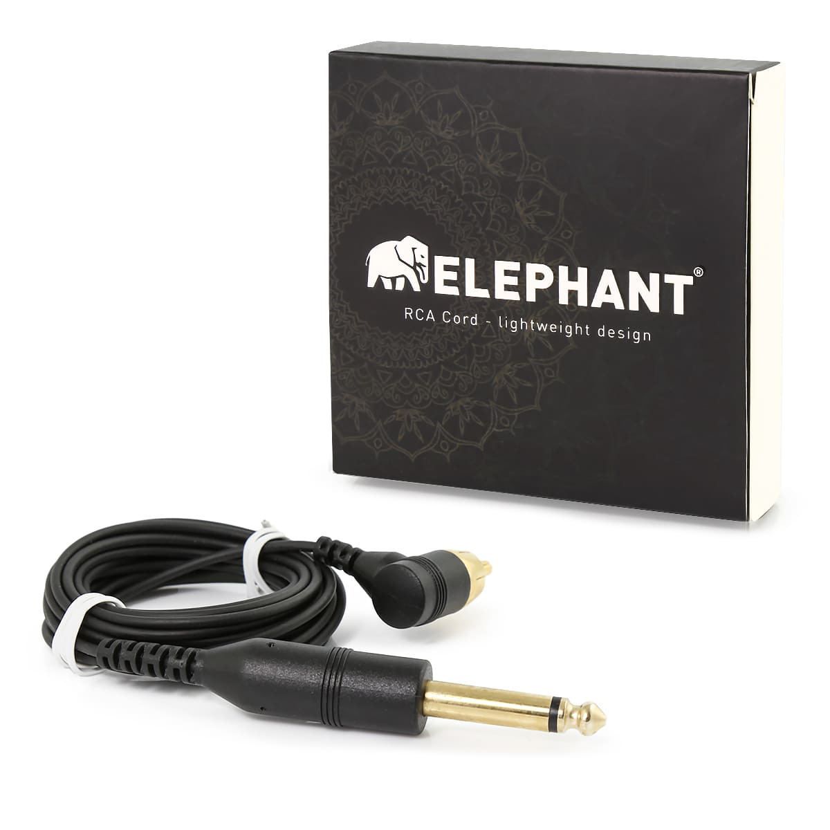 Elephant - Lightweight Cinch/RCA Kabel - gewinkelt Farbe: Matt Schwarz