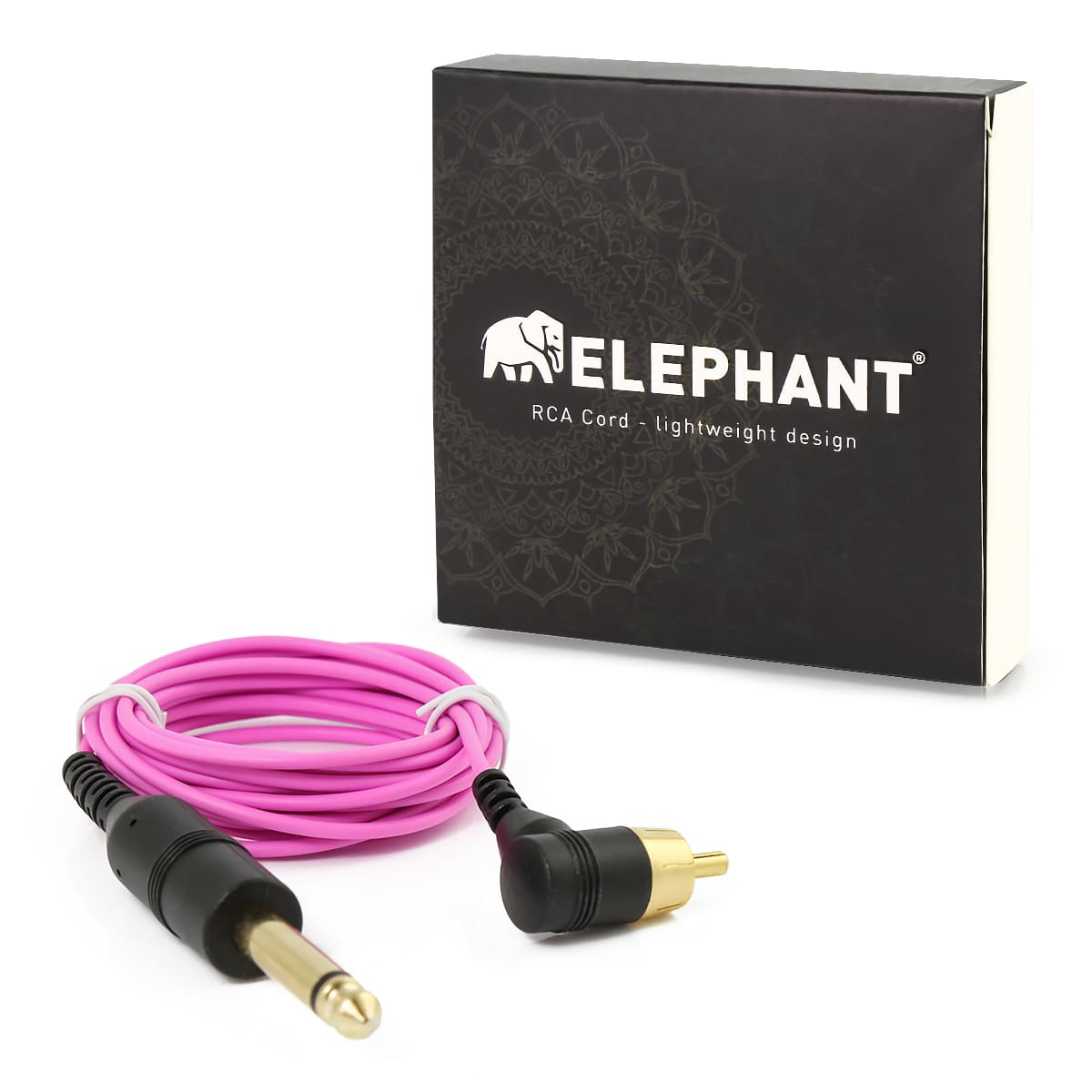 Elephant - Lightweight Cinch/RCA Kabel - gewinkelt Farbe: Pink