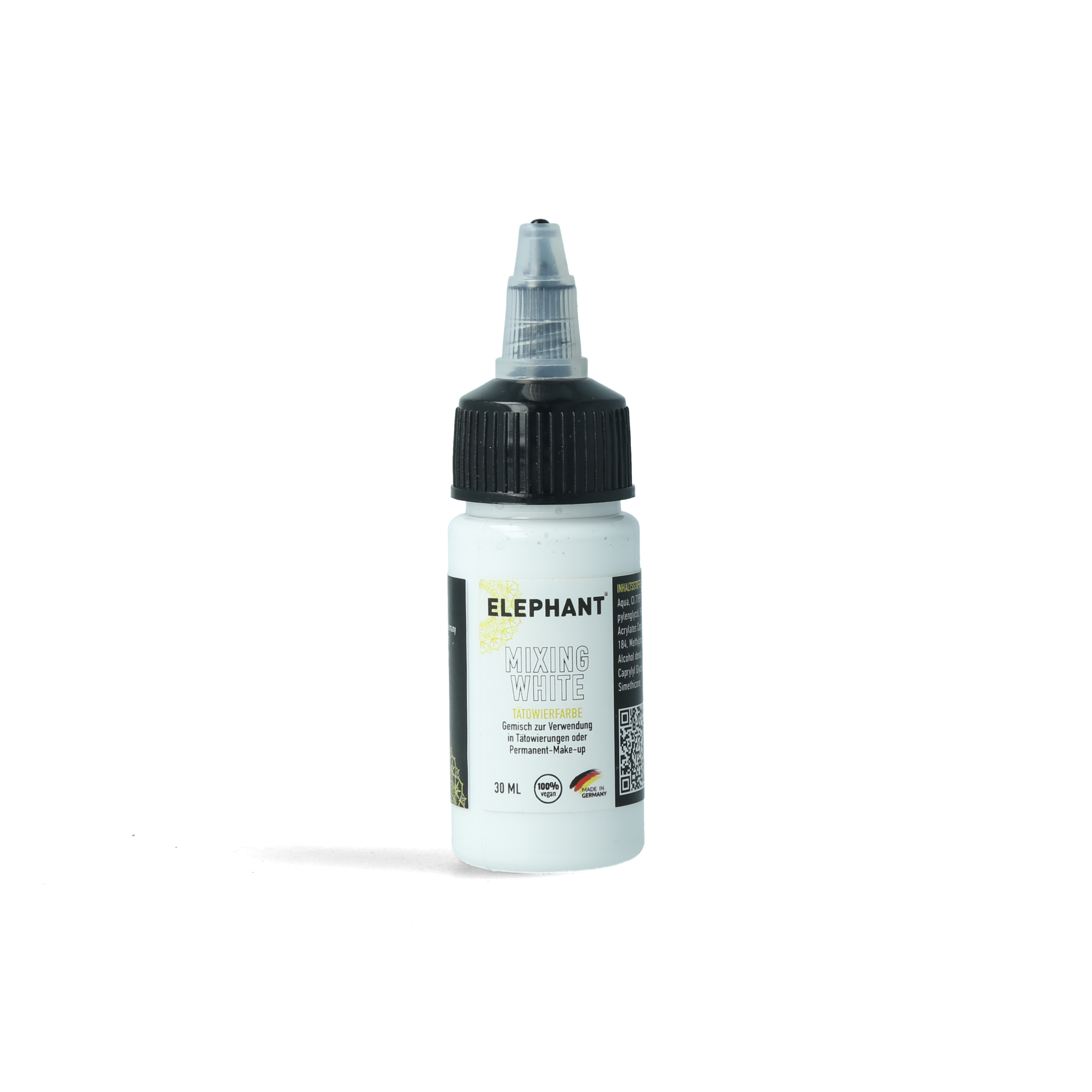Elephant Tattoo Ink Mixing White – Spezielles weißes Tätowiermittel zum Aufhellen und Nuancieren von Tattoofarben (30ml)