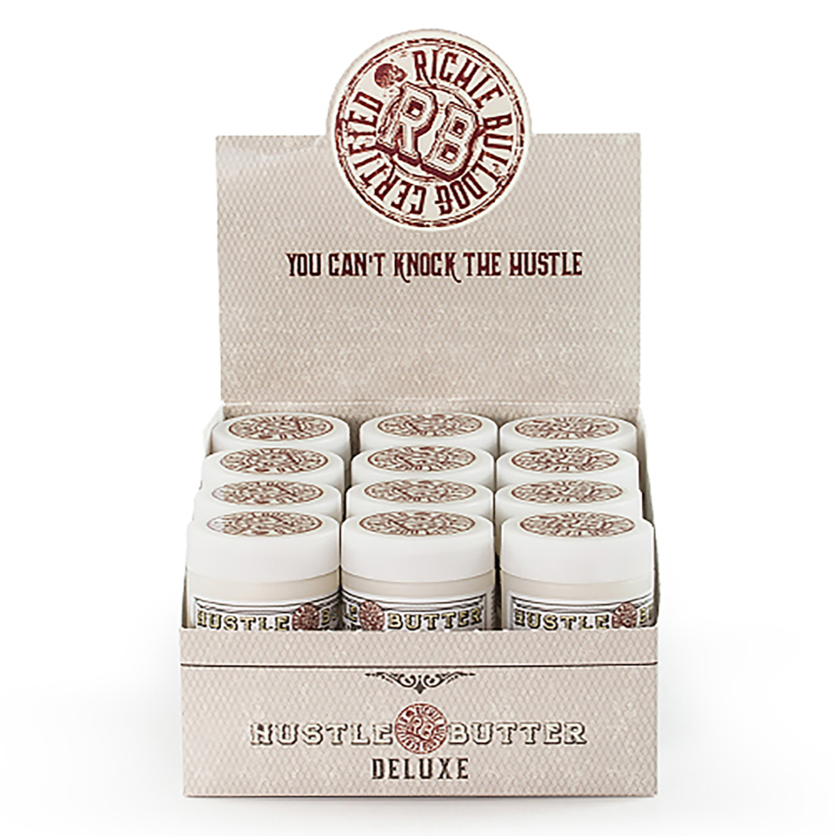 Hustle Butter Deluxe Mini Pott - Aufsteller 24 x 30 Gramm