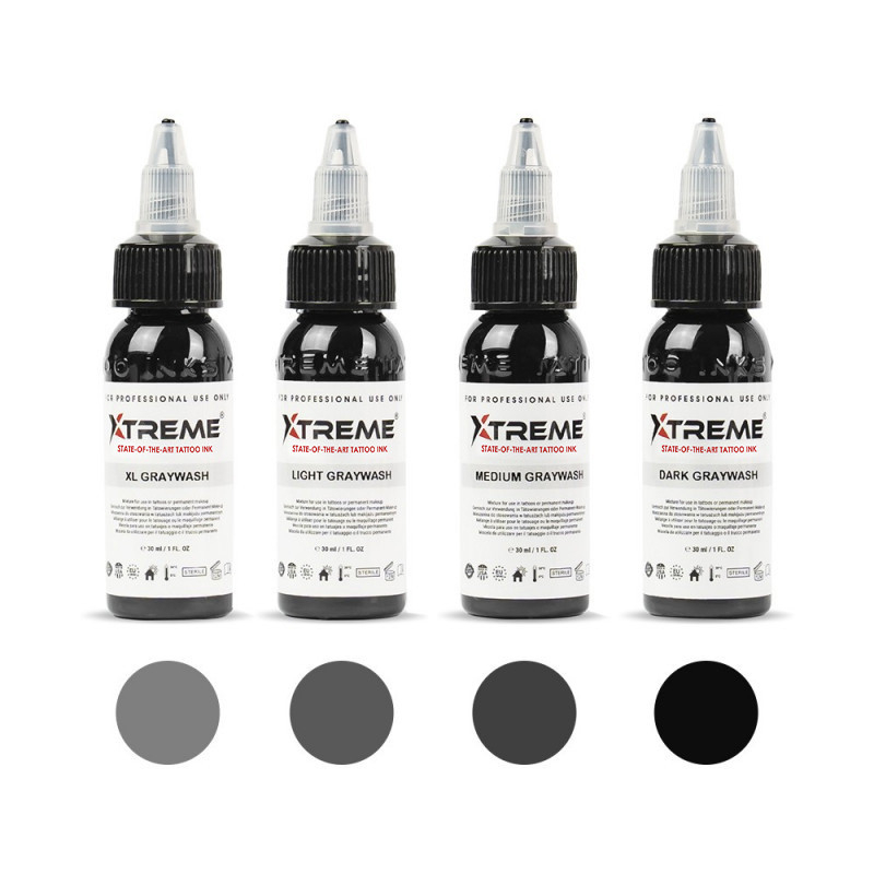 Xtreme Ink - Graywash Set - 4 x 30 ml