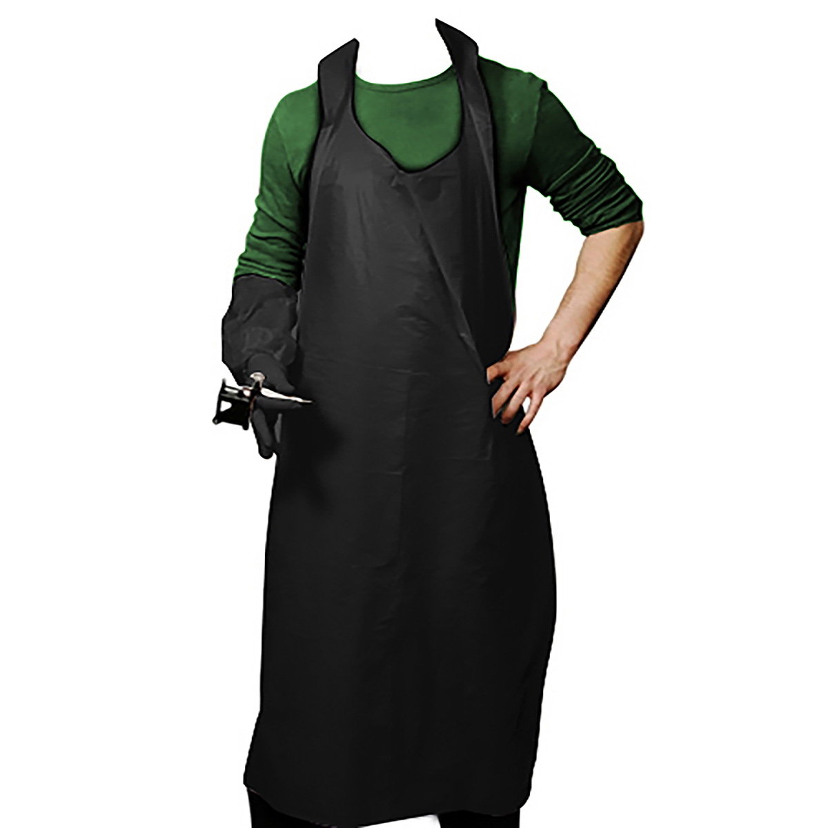 One way aprons, black - 50 pieces