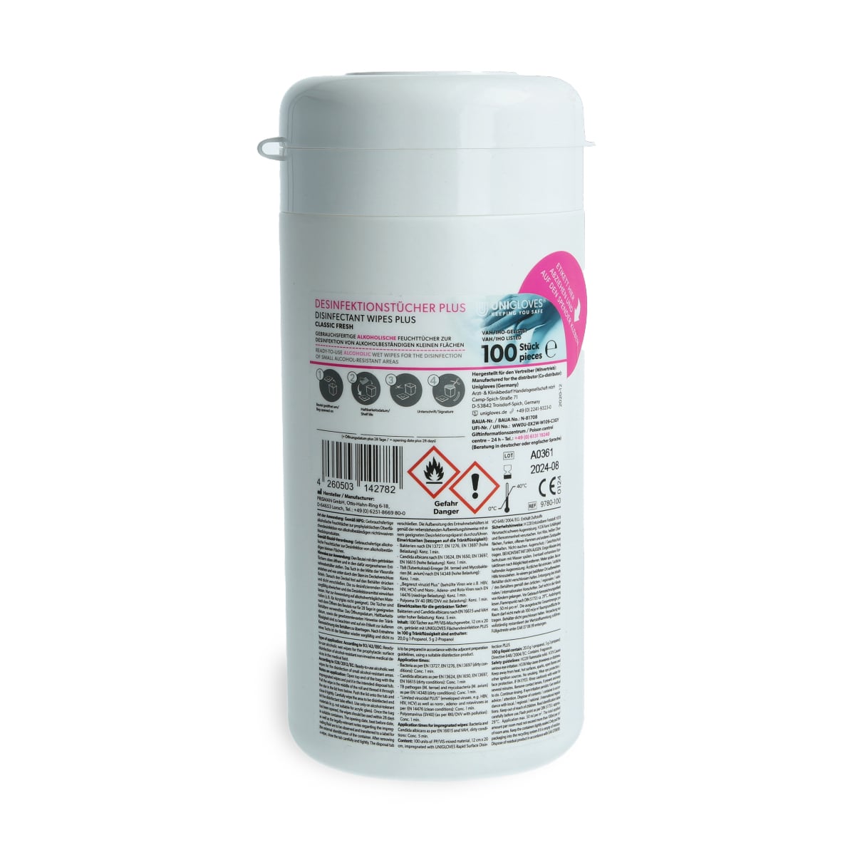 Uniglove - Hygiene Wipes Dispenser (Fresh) - 100 units Uniglove - Hygiene Wipes Dispenser (Fresh) - 100 units