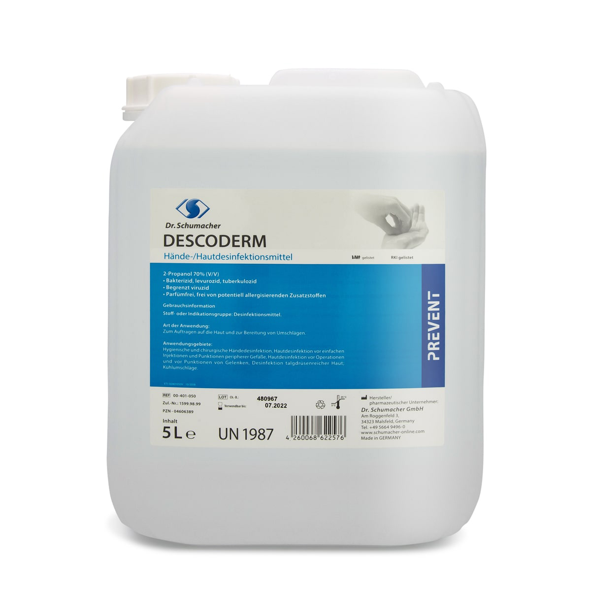 Dr. Schumacher - Descoderm - Haut-& Händedesinfektion Inhalt: 5 l