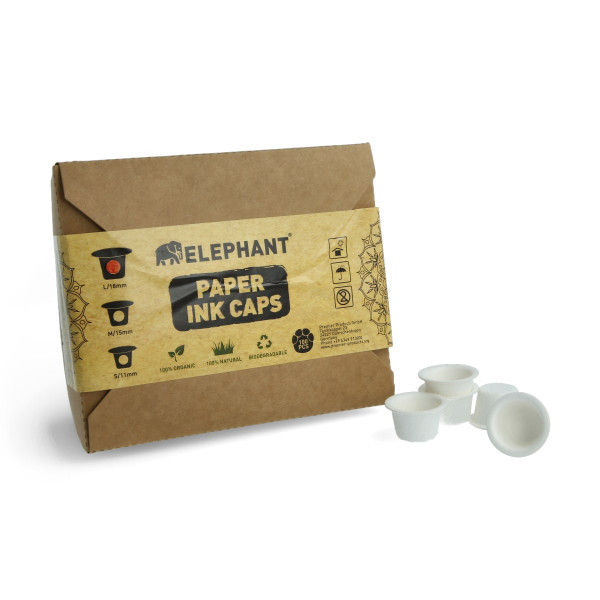 Elephant - Paper Ink Caps Biologisch abbaubar - 100 Stück