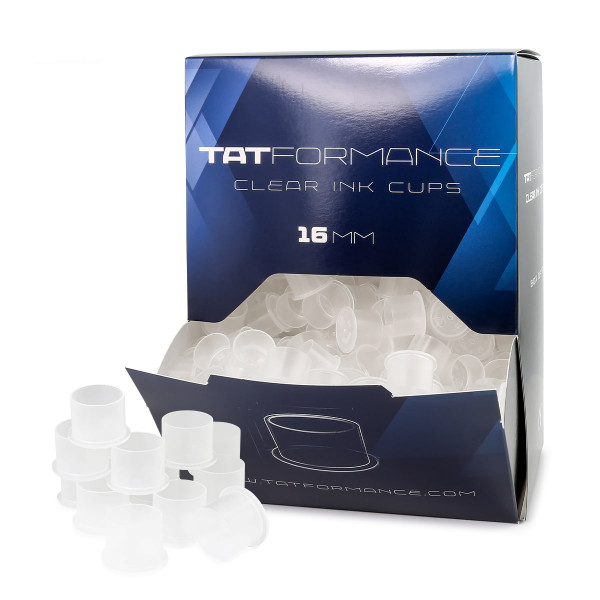 TATFORMANCE - Clear Ink Cups 9 mm / 13 mm /16 mm / 18 mm