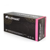 Elephant - Latex gloves with lanolin & vitamin E - black, 100 pieces