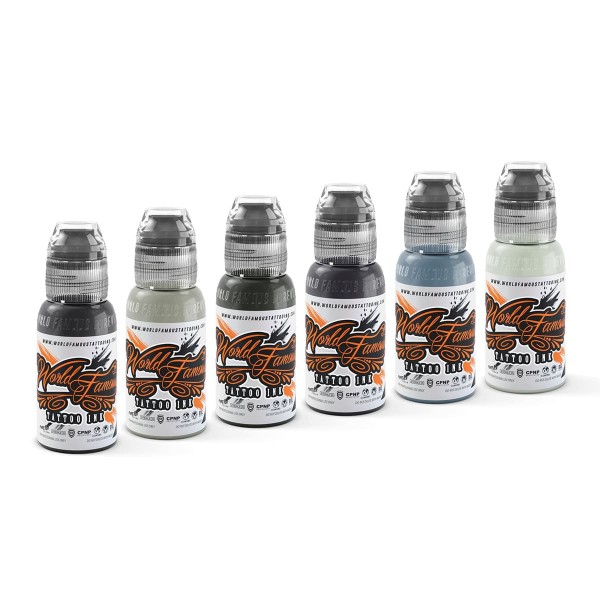 World Famous Tattoo Ink - Poch Muted Storms Set 6 x 29,6 ml