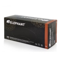 Elephant - Latex Handschuhe mit Lanolin & Vitamin E - schwarz, 100 Stück