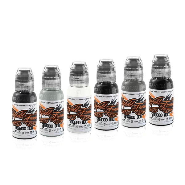 World Famous Tattoo Ink Thomas Carli Jarlier Noire Set 6 x 29,6 ml