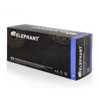 Elephant - Latex Handschuhe mit Lanolin & Vitamin E - schwarz, 100 Stück