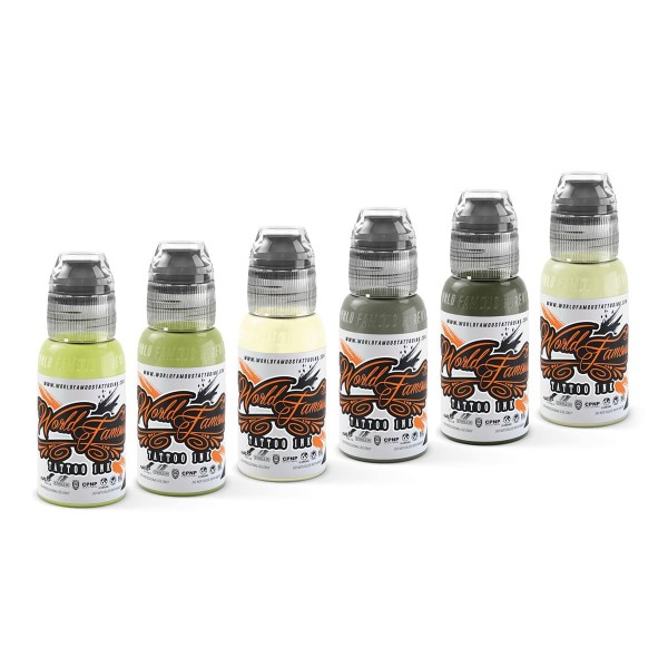 World Famous Ink - Vincent Zatter's Rotten Green Set 6 x 29,6 ml