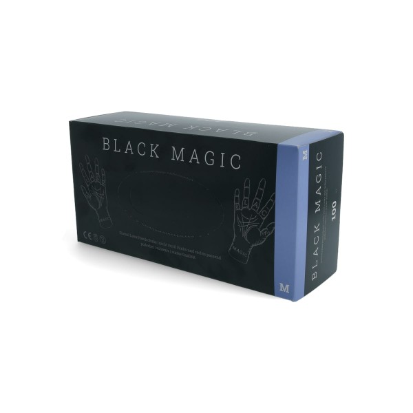 Black Magic - Latex gloves black, 100 pieces