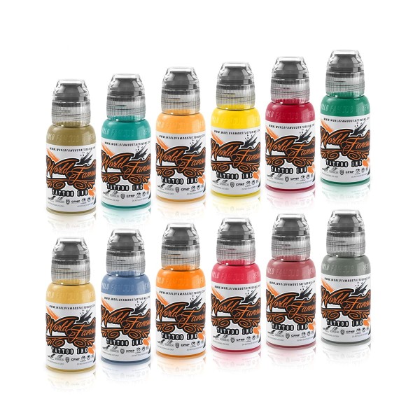 World Famous Tattoo Ink Jason Ackerman Serial Killer Set - 12 x 29,6 ml
